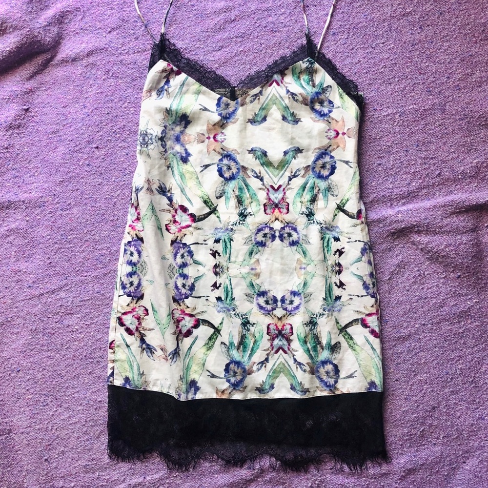 Floral Silk & Lace Slip